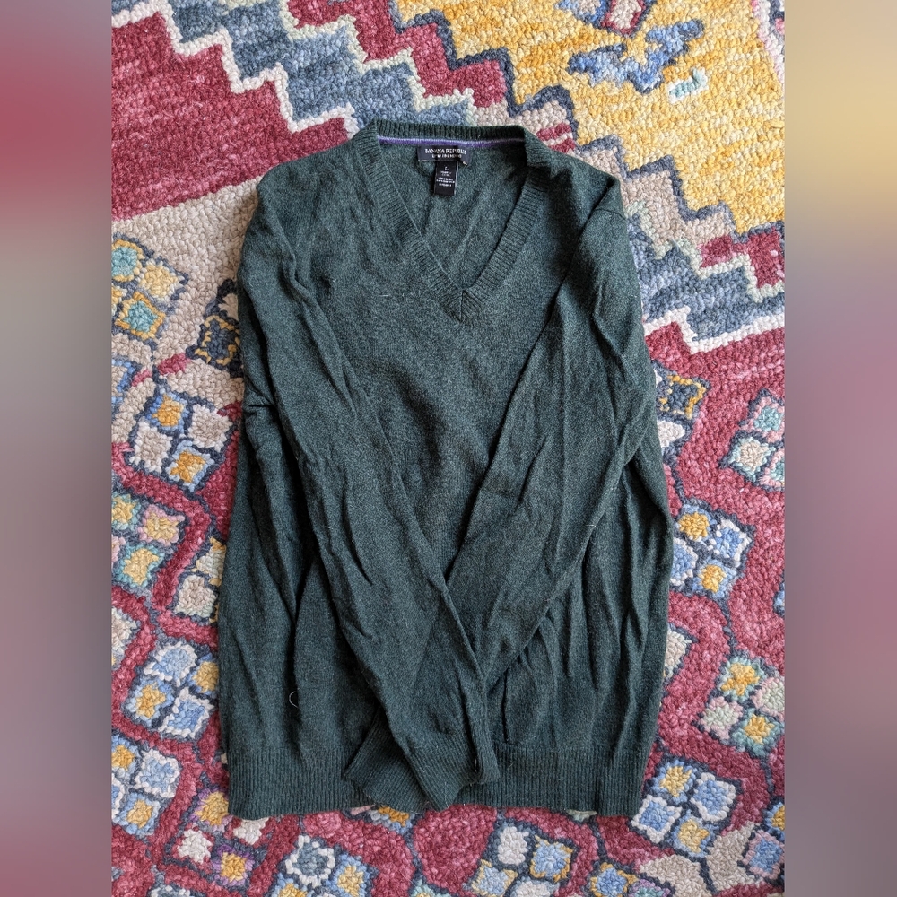 Banana Republic v neck 100% merino sweater